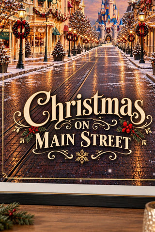 Christmas on Main Street Print, Magical Disneyland Poster