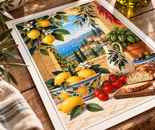 Lemon & Tomatoes Kitchen Wall Art Print