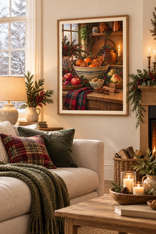 Kitchen Wall Art Print Traditional Winter Decor