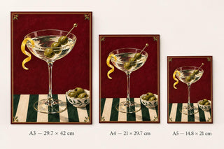 Martini Print, Luxury Cocktail Wall Art