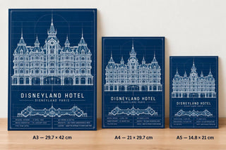 Disneyland Hotel Paris Blueprint Print