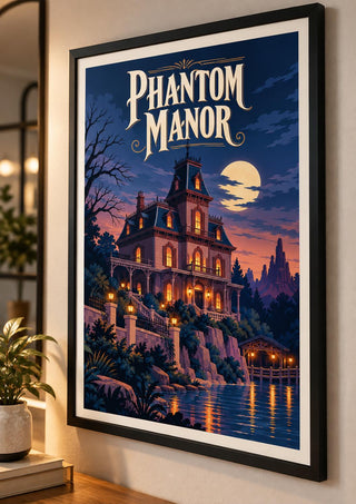Phantom Manor Poster, Disneyland Paris Inspired Wall Art