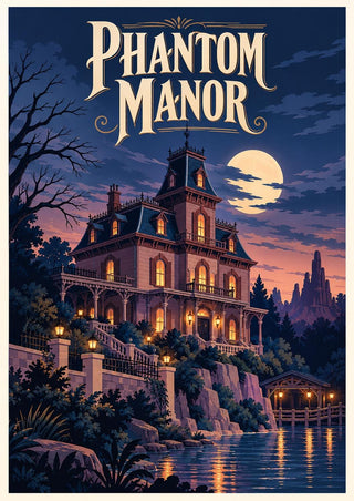 Phantom Manor Poster, Disneyland Paris Inspired Wall Art