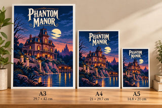 Phantom Manor Poster, Disneyland Paris Inspired Wall Art