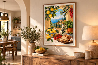 Lemon & Tomatoes Kitchen Wall Art Print