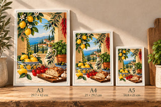 Lemon & Tomatoes Kitchen Wall Art Print