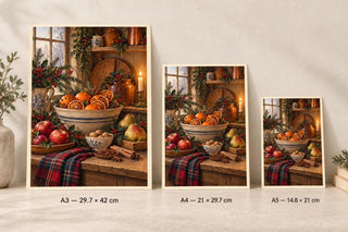 Kitchen Wall Art Print Traditional Winter Decor