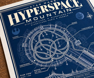 Disneyland Paris Hyperspace Mountain Blueprint Print