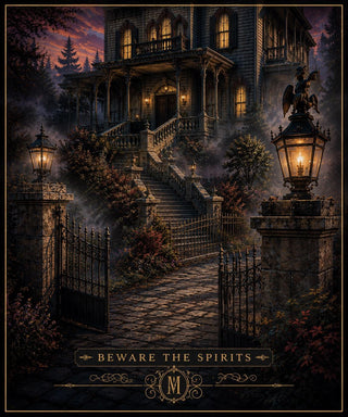 Phantom Manor Illustrated Art Print, Disneyland Paris