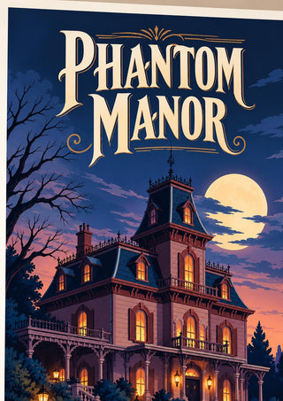 Phantom Manor Poster, Disneyland Paris Inspired Wall Art