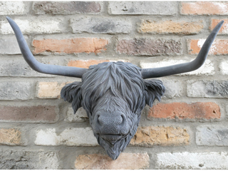 Highland Cow Wall Bust, Velvet Finish