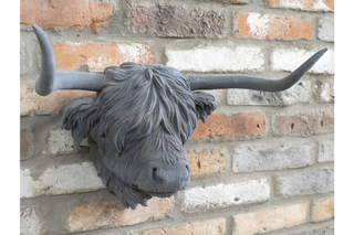 Highland Cow Wall Bust, Velvet Finish