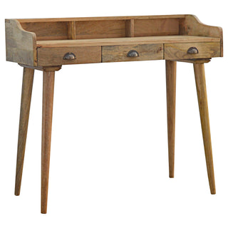 Gallery Back Shell Writing Desk, Solid Wood Furniture image 1