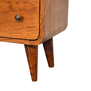 Mini Curved Chestnut Chest, Bedroom Furniture image 6