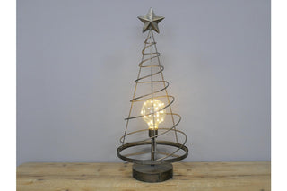 Light Up Metal Christmas Tree Spiral, Festive Decor image 2