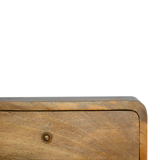 Floating Curve Open Slot Bedside Cabinet, Bedroom Furniture image 3