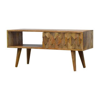 Pineapple Carve Sliding Media Unit, Living Room Furniture image 0