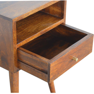 Mini Chestnut Bedside Cabinet, Bedroom Furniture image 4