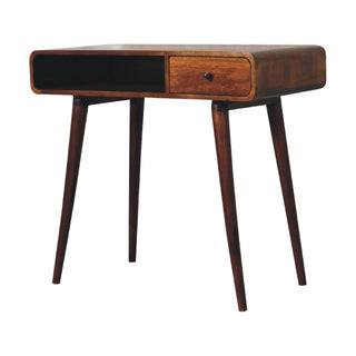 Curved Chestnut Writing Desk, Home Office Furniture image 2