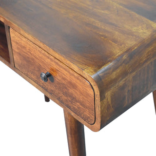 Curved Chestnut Writing Desk, Home Office Furniture image 4