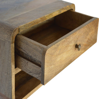 Floating Curve Open Slot Bedside Cabinet, Bedroom Furniture image 2