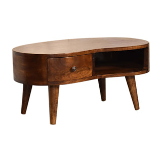 Mini Chestnut Wave Coffee Table, Living Room Furniture image 2