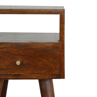 Mini Chestnut Bedside Cabinet, Bedroom Furniture image 5