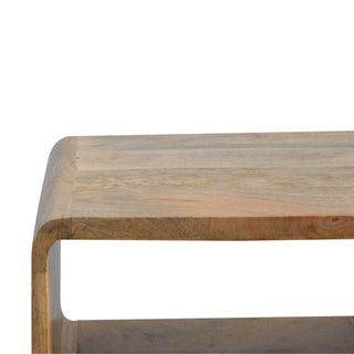 Curved Open Bedside Cabinet, Bedroom Furniture image 3