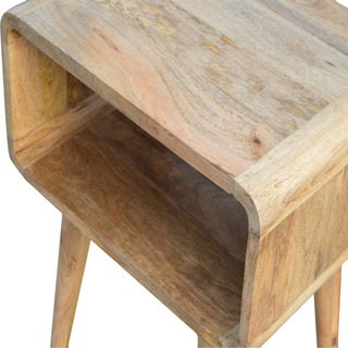 Curved Open Bedside Cabinet, Bedroom Furniture image 5