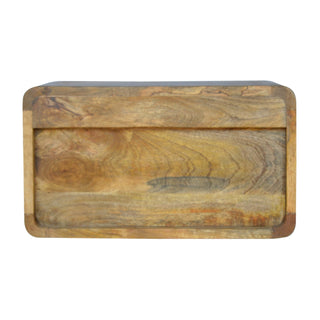 Floating Curve Open Slot Bedside Cabinet, Bedroom Furniture image 5