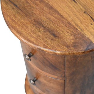 Mini Chestnut Drum Chest, Bedroom Furniture image 4