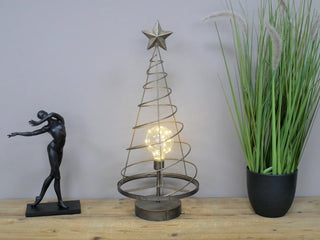 Light Up Metal Christmas Tree Spiral, Festive Decor image 5