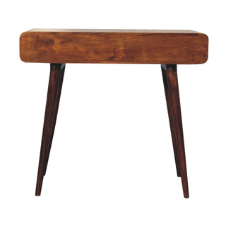 Curved Chestnut Writing Desk, Home Office Furniture image 8