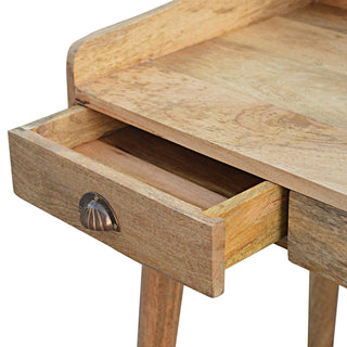 Gallery Back Shell Writing Desk, Solid Wood Furniture image 3