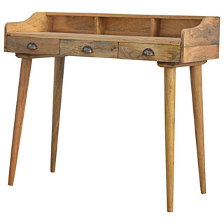 Gallery Back Shell Writing Desk, Solid Wood Furniture image 2