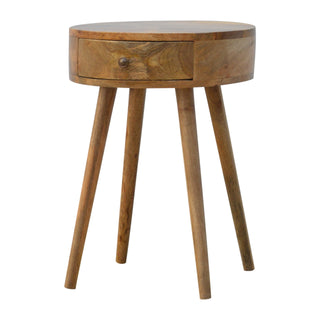 Nordic Circular Shaped Bedside Table, Bedroom Furniture image 1