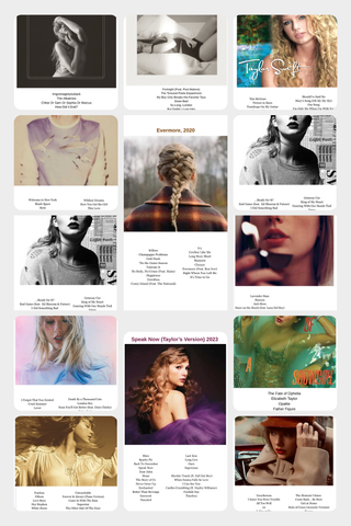 Taylor Swift Album Covers - 6x4 Prints Full Set 12 Albums